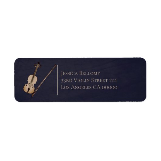 Violin Return Address Labels (Voorkant)