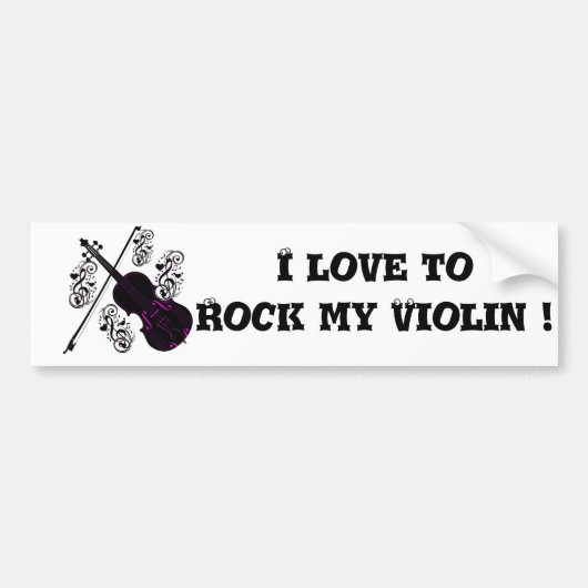 Violin, Rocking love_ Bumpersticker (Voorkant)