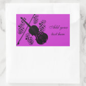 Violin, Rocking love_ Rechthoekige Sticker (Tas)