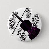 Violin, Rocking love_ Ronde Button 5,7 Cm (Voorkant)