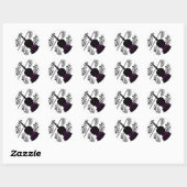 Violin, Rocking love_ Ronde Sticker (Vel)