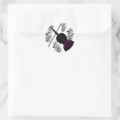 Violin, Rocking love_ Ronde Sticker (Tas)