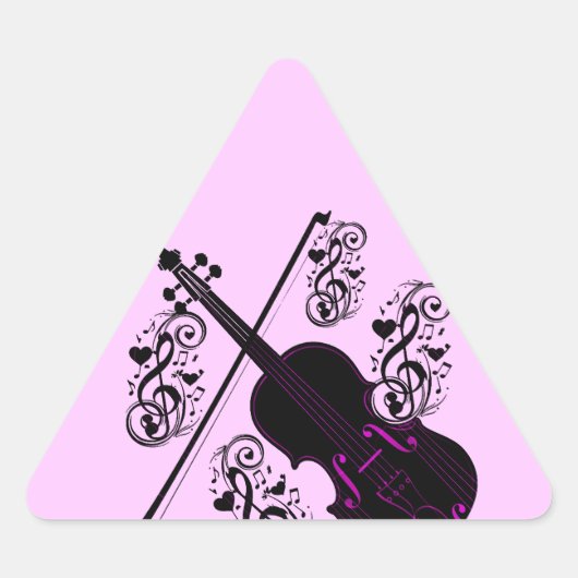 Violin, Rocking love_ Sticker (Voorkant)