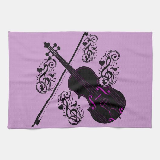 Violin, Rocking love_ Theedoek (Horizontaal)