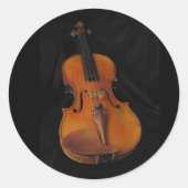 Violin Ronde Sticker (Voorkant)