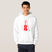 Violin - rood hoodie (Voorkant volledig)