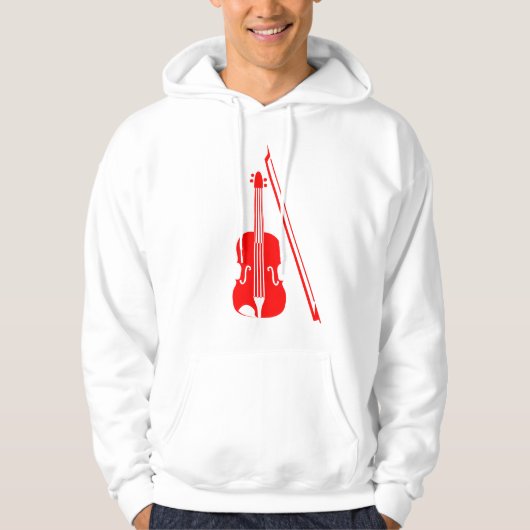 Violin - rood hoodie (Voorkant)
