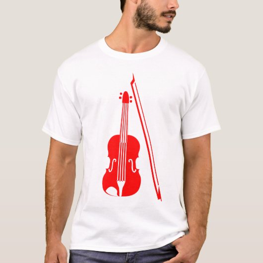 Violin - rood t-shirt (Voorkant)