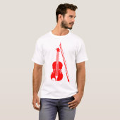 Violin - rood t-shirt (Voorkant volledig)