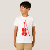 Violin - rood t-shirt (Voorkant volledig)