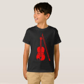 Violin - rood t-shirt (Voorkant volledig)
