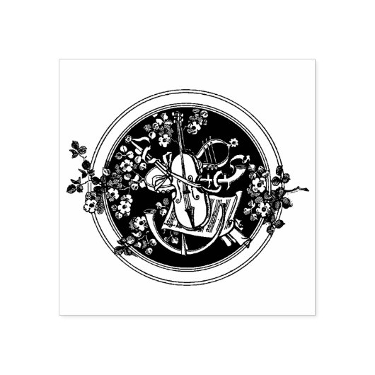 Violin Rubberstempel (Afrduk)