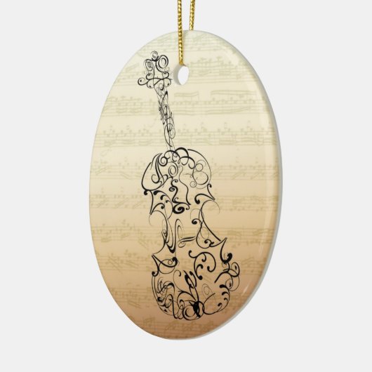 Violin Scrawl Bach Manuscript Ornament (Links)