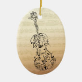 Violin Scrawl Bach Manuscript Ornament (Voorkant)
