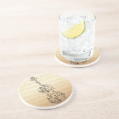 Violin Scrawl Bach Manuscript Zandsteen Onderzetter (Zijkant)