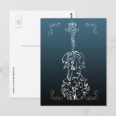 Violin Scrawl Briefkaart (Voorkant / Achterkant)