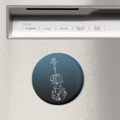 Violin Scrawl Magneet (Insitu (Vaatwasser))
