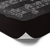 Violin Scrawl op Bach Manuscript Poster (Hoek)