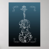 Violin Scrawl Poster (Voorkant)