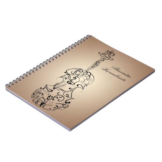 Violin Scrawl Spiral notebook Notitieboek (Linkerzijde)