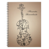 Violin Scrawl Spiral notebook Notitieboek (Voorkant)