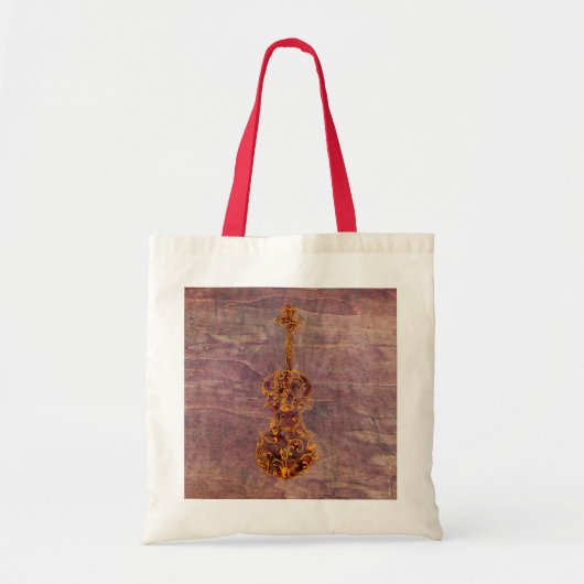 Violin Scrawl Tote Bag (Voorkant)