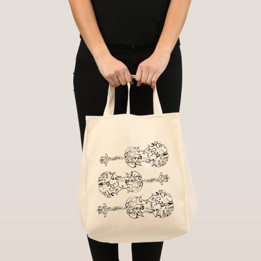 Violin Scrawl Tote Bag (Voorkant (product))