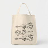 Violin Scrawl Tote Bag (Voorkant)