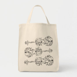 Violin Scrawl Tote Bag