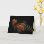Violin Scroll Kaart (Gele Bloem)