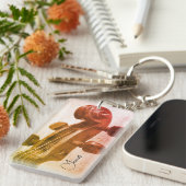 Violin scroll viinist muziekleraar aan eigen naam sleutelhanger (Voorkant Rechts)