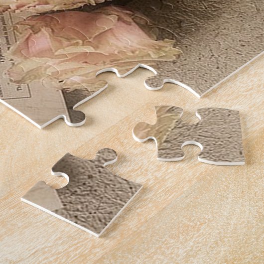 Violin, Sheet Music and Flowers Photo Puzzle Legpuzzel (Zijkant)