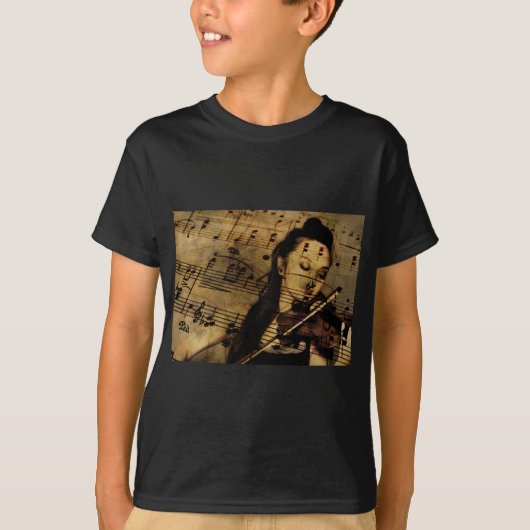 Violin Sheet Music T-shirt (Voorkant)