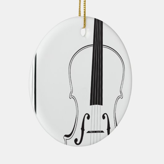 Violin Silhouette Keramisch Ornament (Rechts)