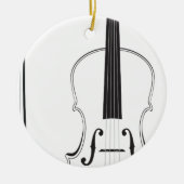 Violin Silhouette Keramisch Ornament (Voorkant)