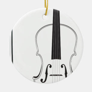 Violin Silhouette Keramisch Ornament