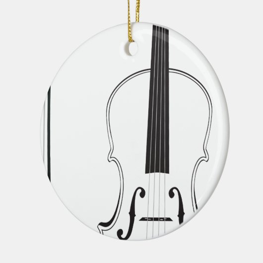 Violin Silhouette Keramisch Ornament (Links)