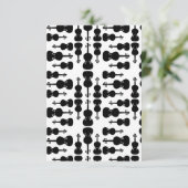 Violin Silhouettes Music Thed CUSTOM BG COLOR Bedankkaart (Staand voorkant)