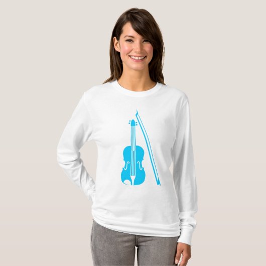 Violin - Sky Blue T-shirt (Voorkant volledig)
