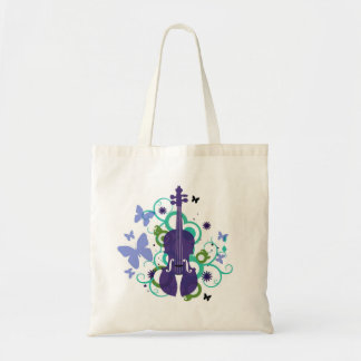 Violin Sky Butterfly Canvas tas