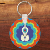 Violin Sleutelhanger — 60s kleurenbarst (Voorkant)