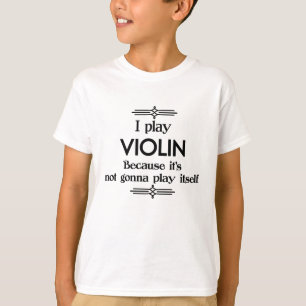 Violin - Speel zelf grappige deco-muziek T-shirt