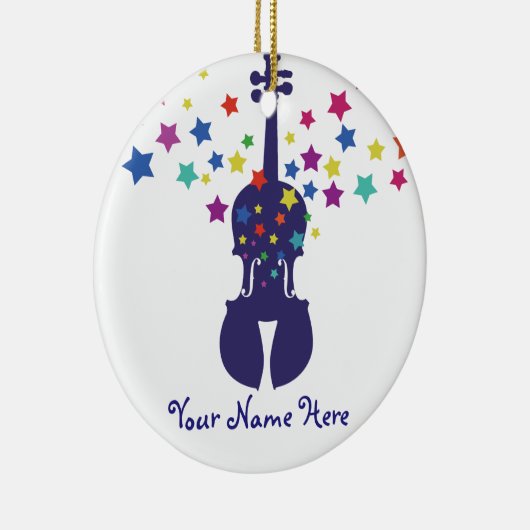Violin Star-kerstversiering Keramisch Ornament (Rechts)