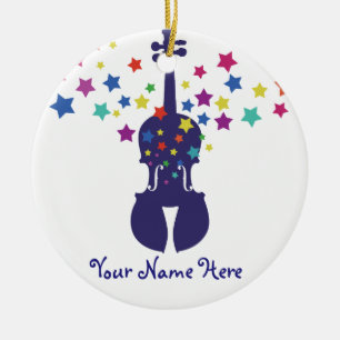Violin Star-kerstversiering Keramisch Ornament