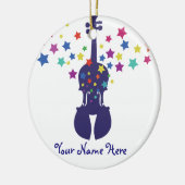 Violin Star-kerstversiering Keramisch Ornament (Links)