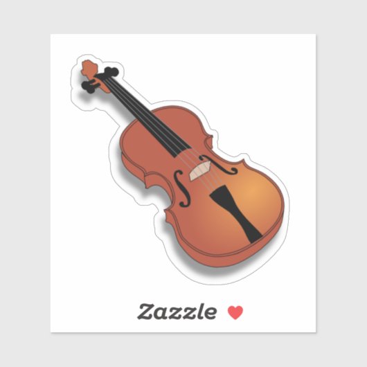 Violin, sterk instrument sticker (Vel)