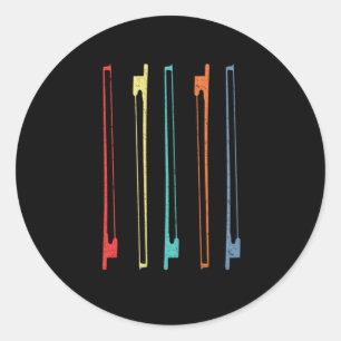 Violin Stick Vilinist Instrument Orchestra Gift Ronde Sticker