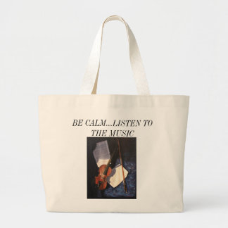 Violin still life grote tote bag