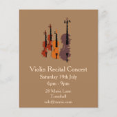 Violin string instrument Overweging muziekprestati Flyer (Voorkant)