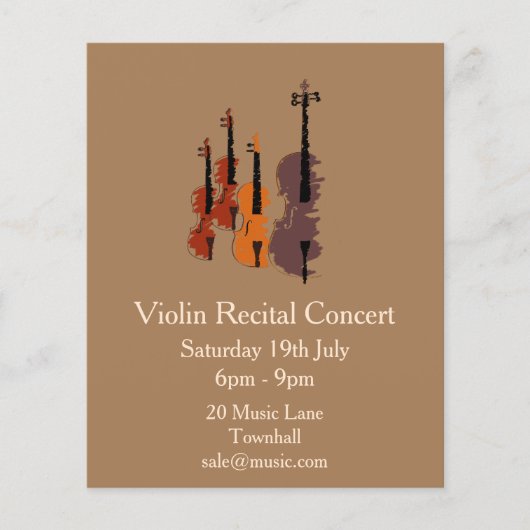 Violin string instrument Overweging muziekprestati Flyer (Voorkant)